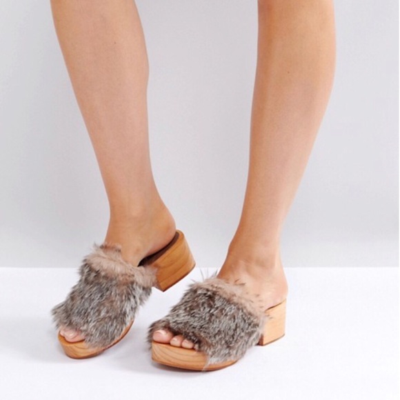 Free People Shoes - ❗️One & Only❗️FREE PEOPLE Faux Fur Clogs NWT
